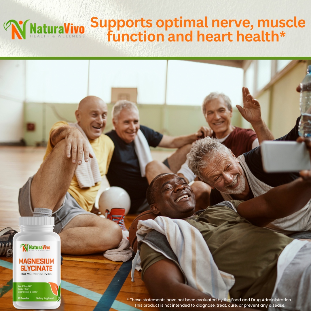 Magnesium Glycinate 250 mg per Serving - 60 Capsules