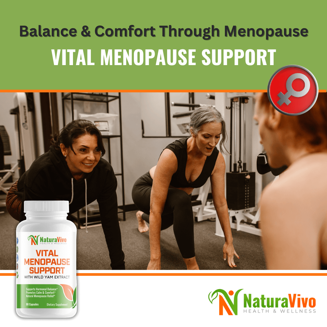 Women exercising together with Vital Menopause Support with Wild Yam Extract for menopause support wild yam extract.