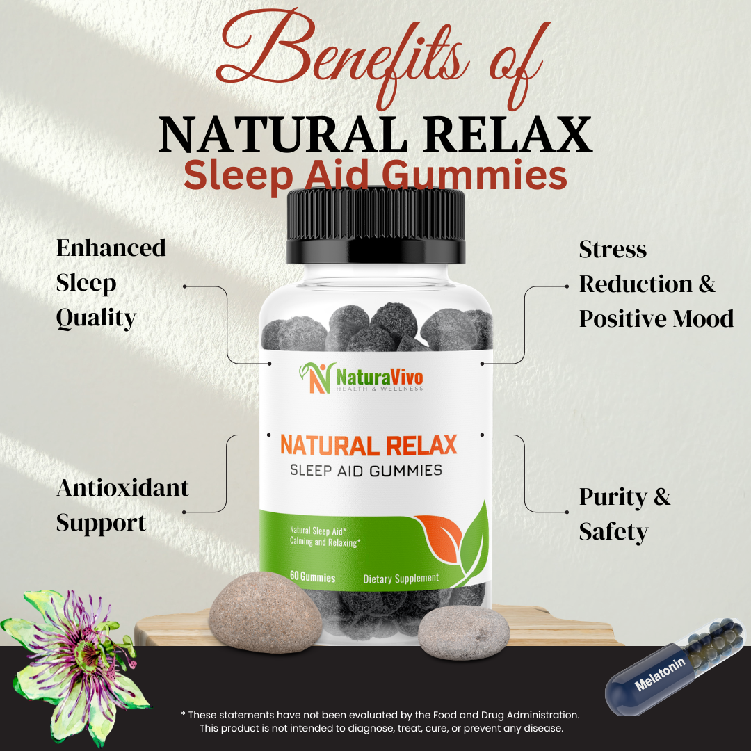 Natural Relax Sleep Aid Gummies - Enhanced Sleep & Mood Improvement