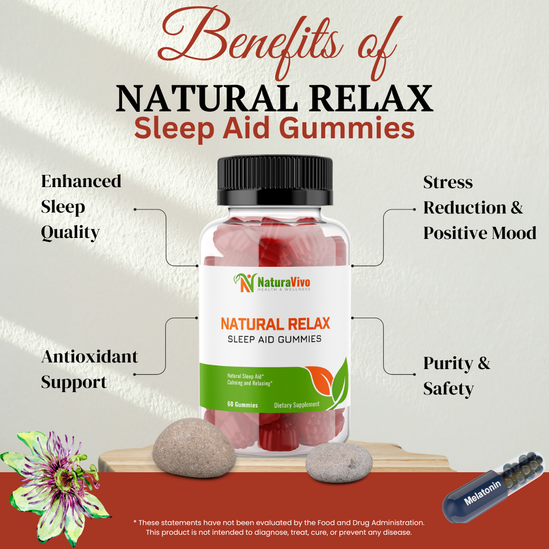 Natural Relax Sleep Aid Gummies - Enhanced Sleep & Mood Improvement