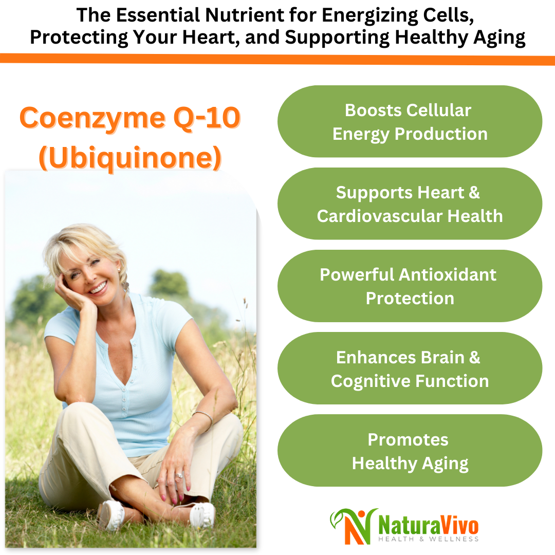 Supplement Facts label for CellRevive CoQ10 Dynamo featuring Coenzyme Q10 200mg, 30 capsules per bottle, and certifications like FDA, GMP, and USDA Organic.