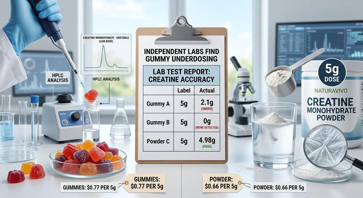 Creatine Gummies vs Powder: Cost, Dose and What Lab Tests Found