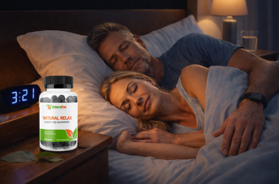 a mid-aged couple are sleeping peaceful night in soft lighting 