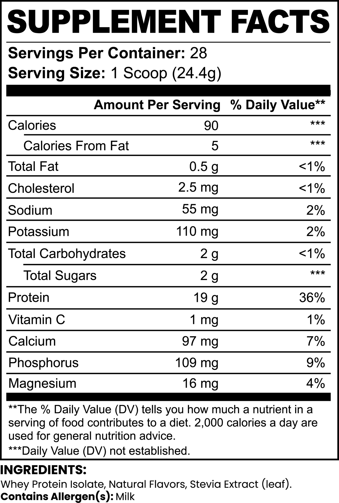 Pure Power 100% Whey Protein Isolate (Vanilla)