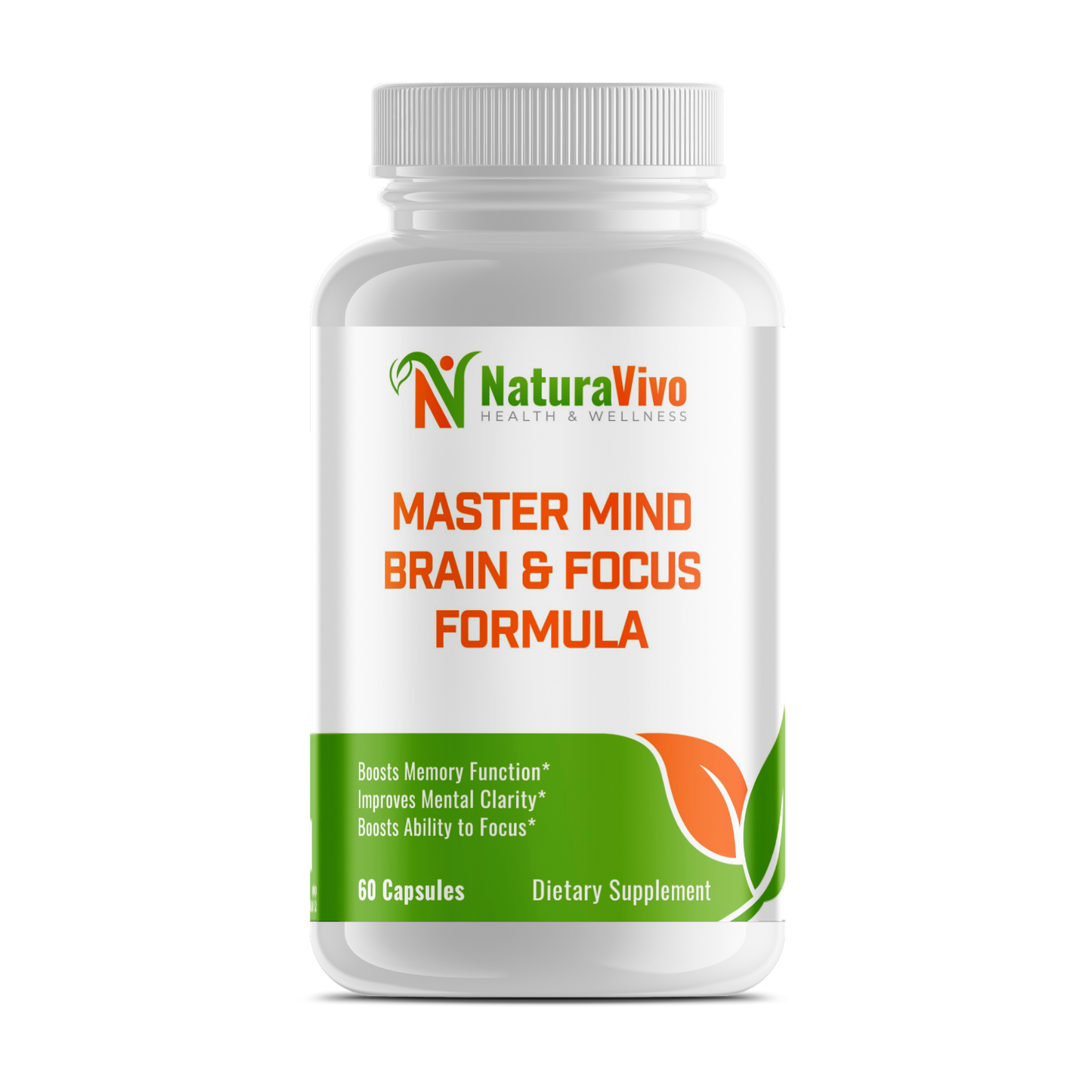 Master Mind Brain & Focus Formula - Nootropic Supplement for Improved Focus, Memory, and Clarity - Energy Booster with Vitamins & Minerals