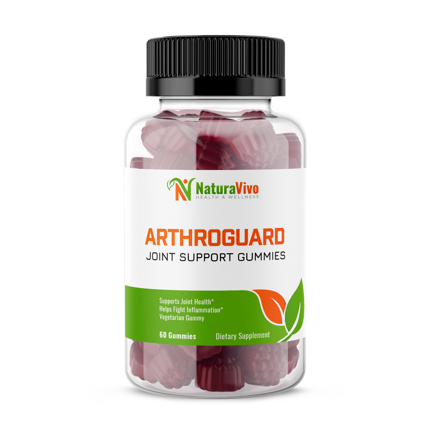 ArthroGuard Extra Strength Joint Support Gummies - Glucosamine & Vitamin E, Natural Joint Flexibility Formula for Adults, Non-GMO, Gluten-Free