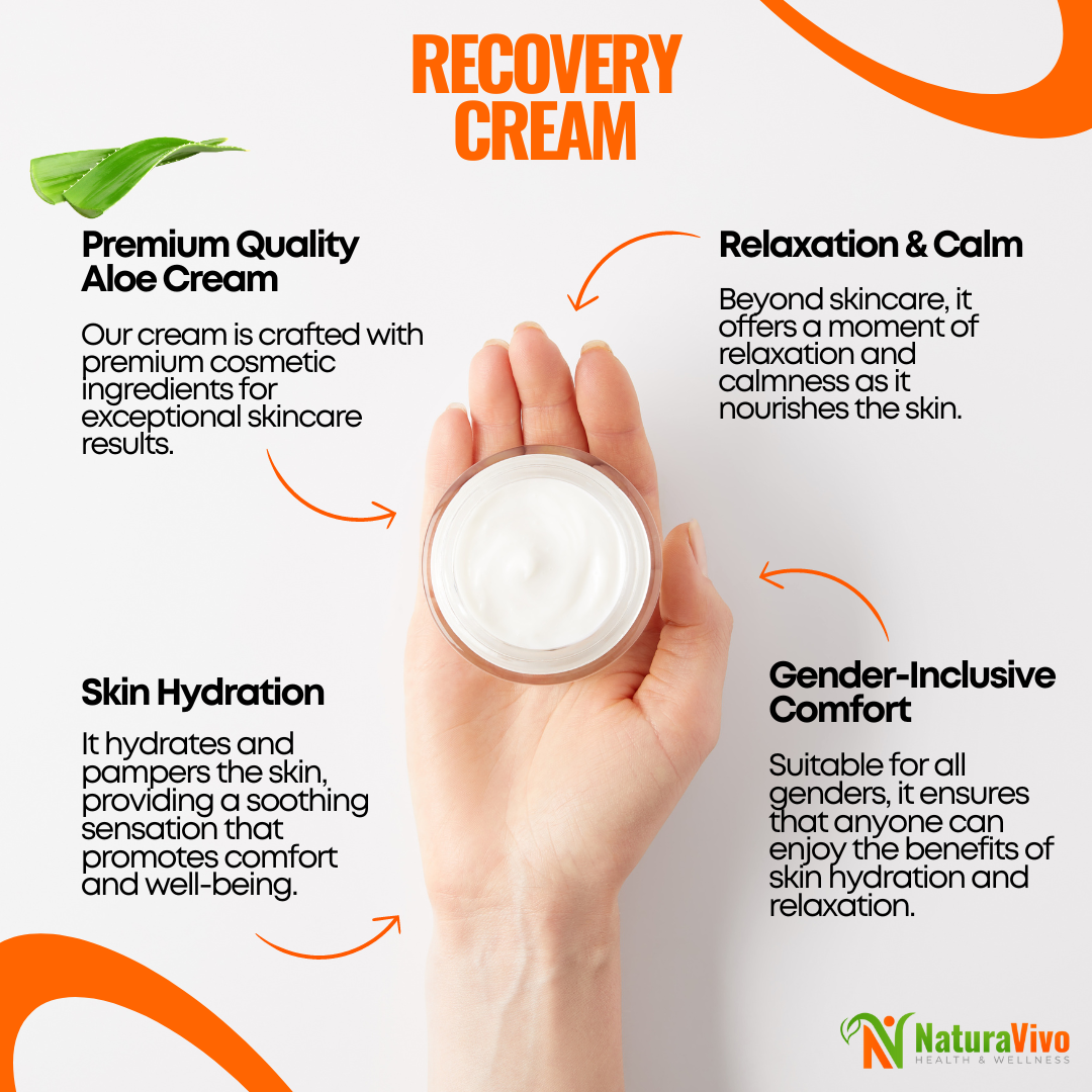 Recovery Cream - Premium Aloe & Essential Oil Skincare for Ultimate Comfort, Hydration & Relaxation