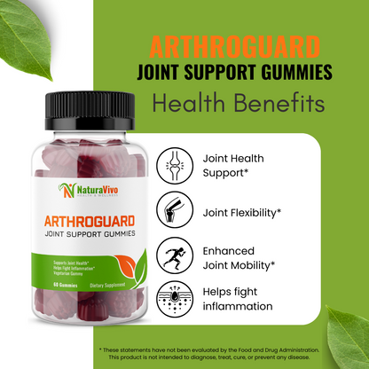 arthroguard joint support gummies for joint heath, inflammation, dietary supplement, glucosamine