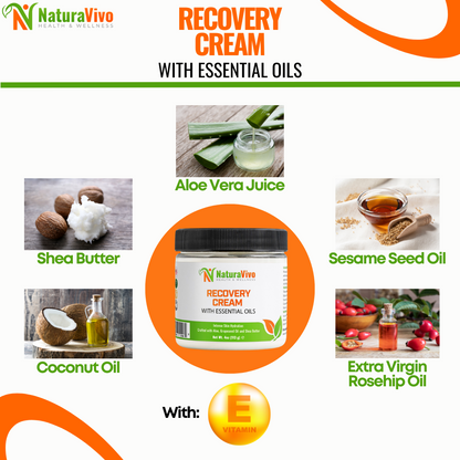 Recovery Cream - Premium Aloe & Essential Oil Skincare for Ultimate Comfort, Hydration & Relaxation