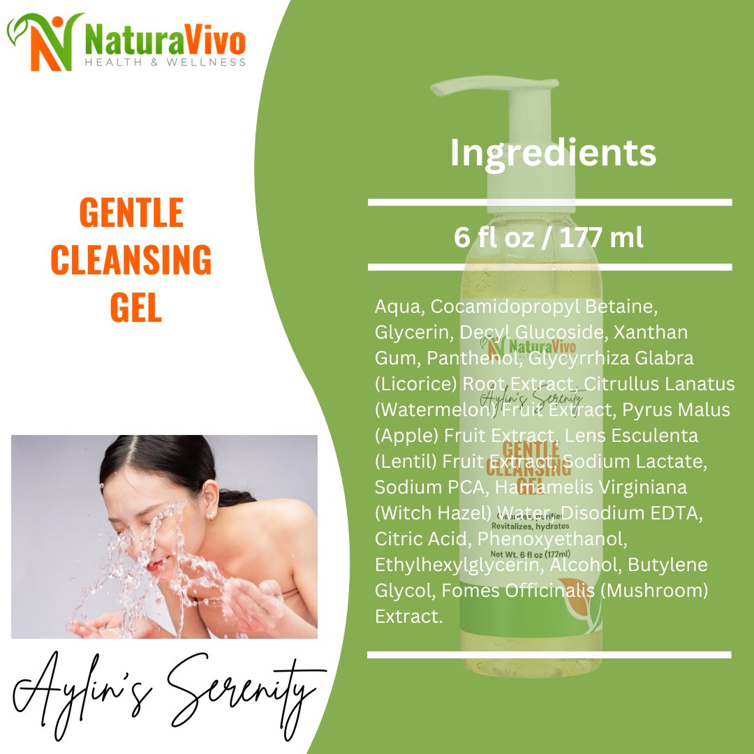 Aylin's Serenity - Gentle Cleansing Gel – Hydrating Cleanser with Watermelon & Apple Extracts | 6 fl oz