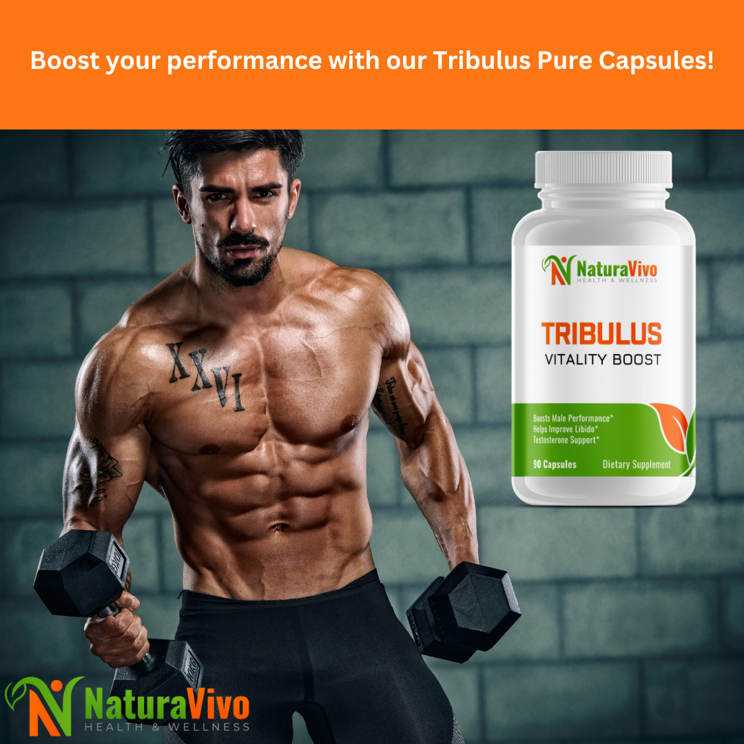 Tribulus Vitality Boost - High Potency Tribulus Terrestris Extract Capsules - 1300mg with 45% Saponins - 90 Capsules