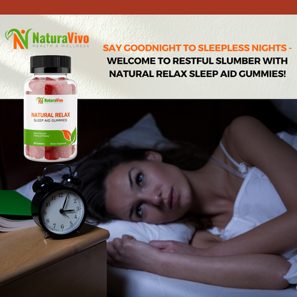 Natural Relax Sleep Aid Gummies - Enhanced Sleep & Mood Improvement - Made with High-Quality Ingredients for Restful Nights